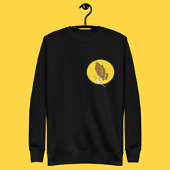 Pray and Floss brown and yellow Unisex Premium Sweatshirt - Painta Apparel