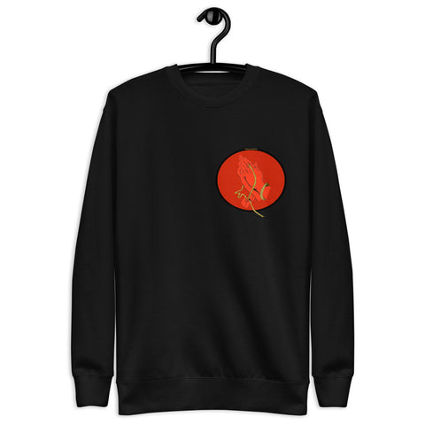 Pray and Floss red Unisex Premium Sweatshirt