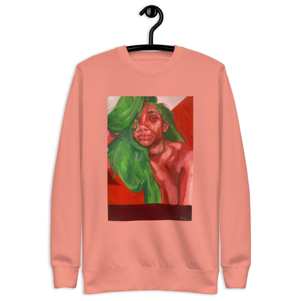 Mishka in Red Unisex Premium Sweatshirt - Painta Apparel