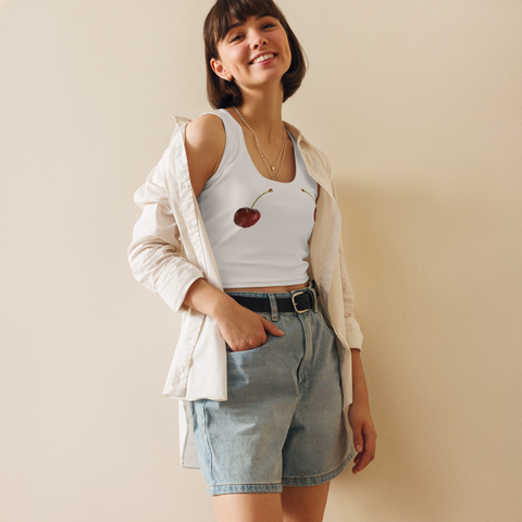 Cherries. Whats Your Fruit Cup Size? Crop Top
